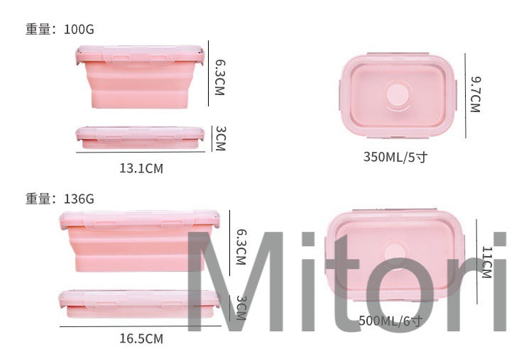 硅膠摺疊餐盒